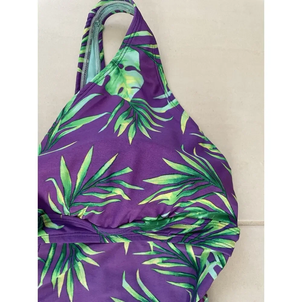 Adore Me Swim One Piece Swimsuit Nayla Palm Leaf Print Swimwear Summer